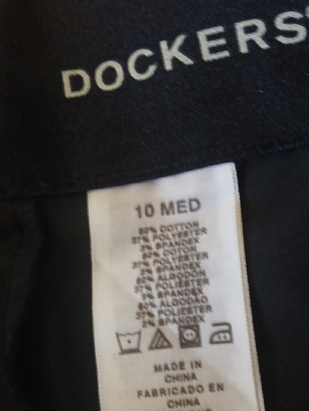 NWT Dockers Black Straight-Leg Work Pants Women's Size 10 - Picture 7 of 10